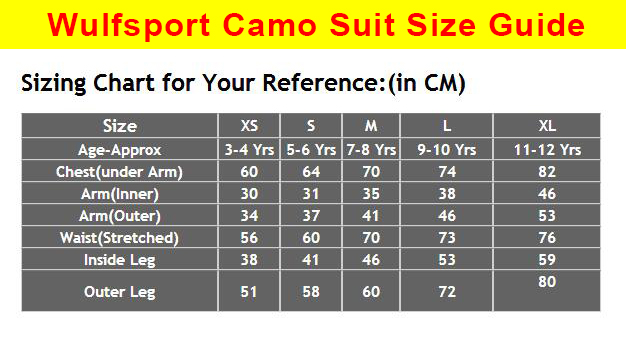 Wulfsport Size Chart