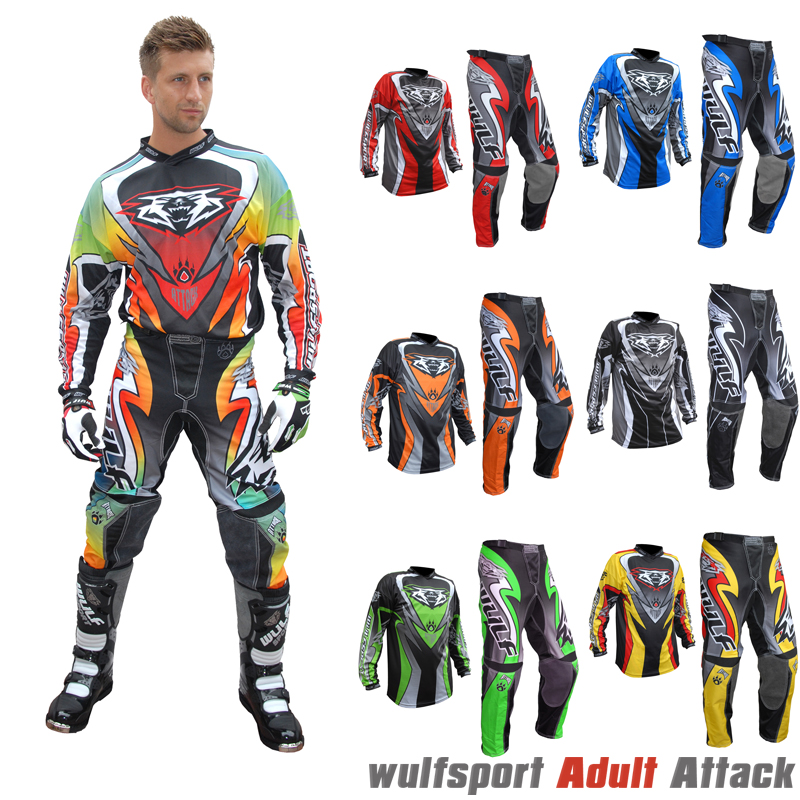 Wulfsport 2017 Attack Adult Race Motocross Set Motorbike Jersey ...