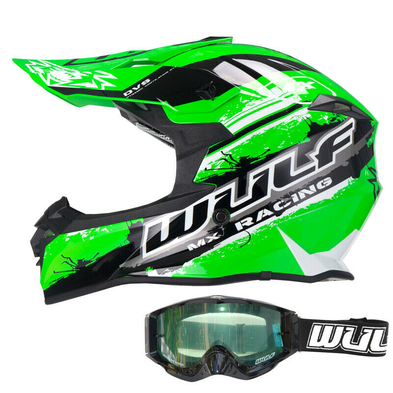 Goggles Off Road Pro Racing ATV Wulfsport Adult Helmet MX Motocross Helmet 