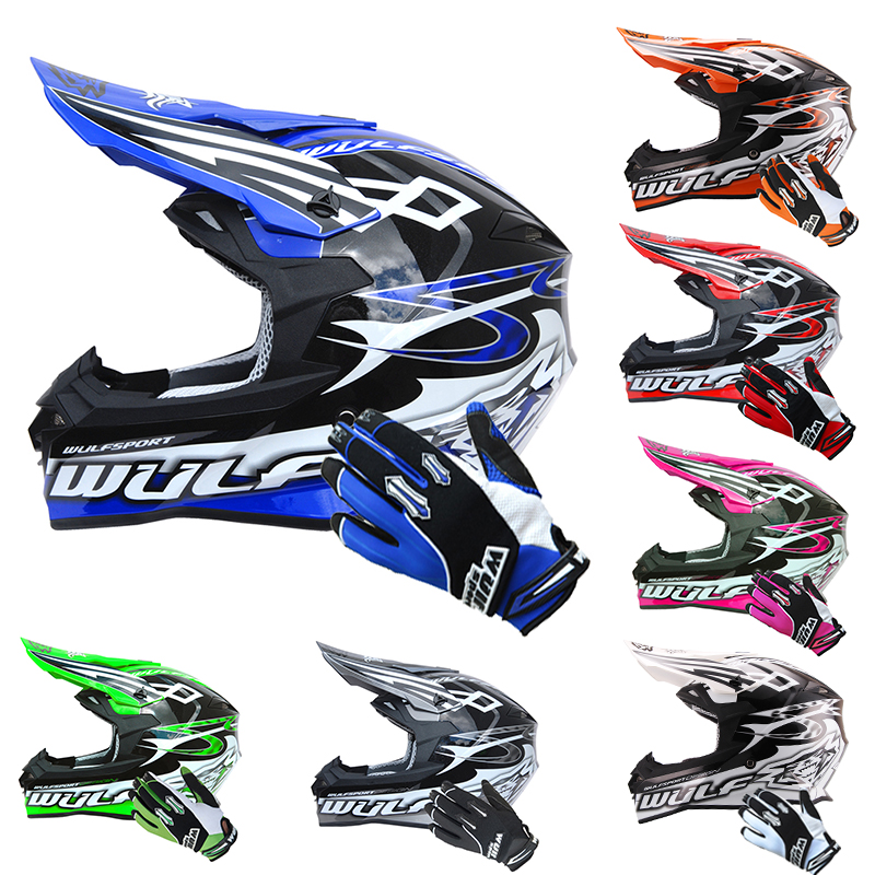 Wulfsport Adult Stratos MX Motorbike Gloves Motocross Sports Off Road Racing Gloves Orange XXL