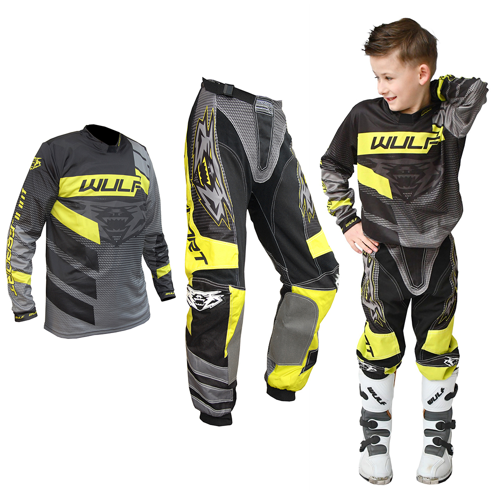 Wulfsport Kids Chlidren Cub Matrix Suit Pants Motocross Race Pant ...