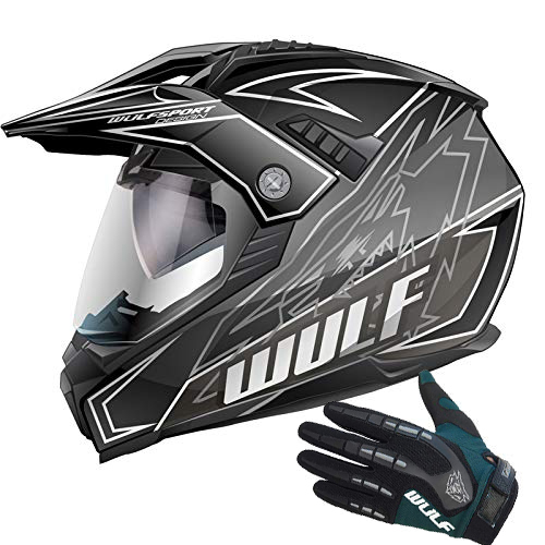 Gray L Wulfsport Adult Attack Motocross Gloves MX Motorcycle Motorbike Gloves