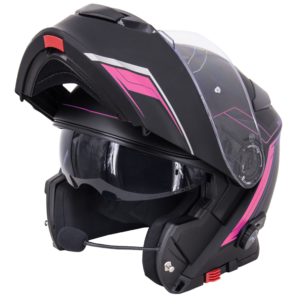 ZORAX DVS Flip Up Bluetooth Motorbike Helmet Motorcycle BL+ Helmets | eBay