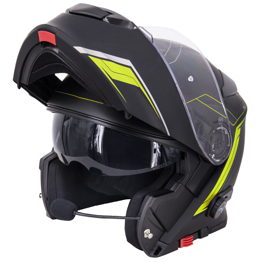 ZORAX DVS Flip Up Bluetooth Motorbike Helmet Motorcycle BL+ Helmets eBay