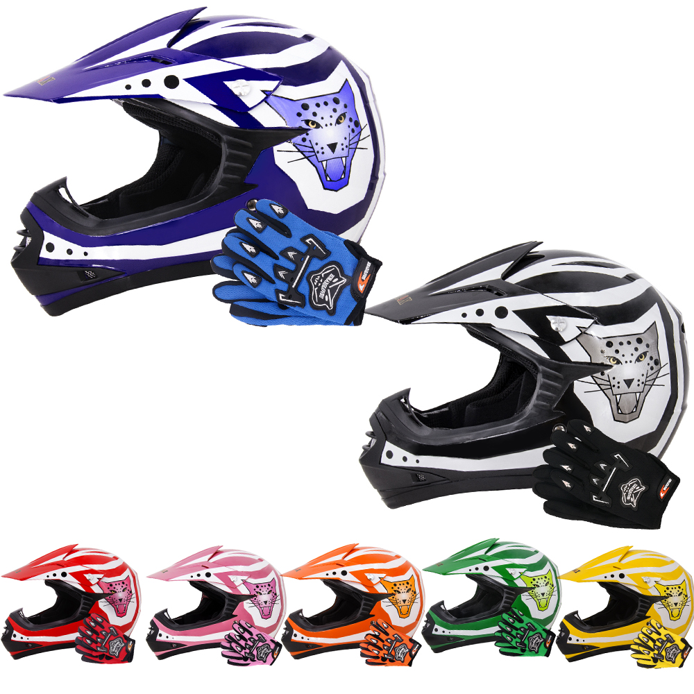 7cm Zorax S 5-6 Years 53-54cm & Goggles & ZOR-X18 Butterfly L Kids CAMO Suit & Gloves L Children Motorbike Helmet Motorcycle Clothing Suit Set Kids Motocross Helmet