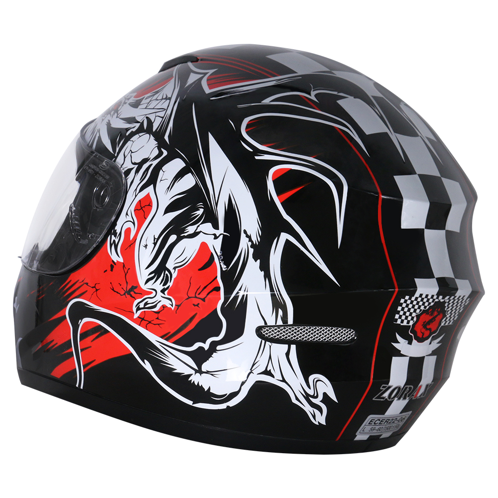 ZORAX ZOR-819 Dragon Full Face Motorbike Motorcycle Helmets Crash