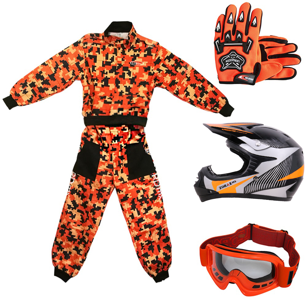 motorbike helmet and gloves