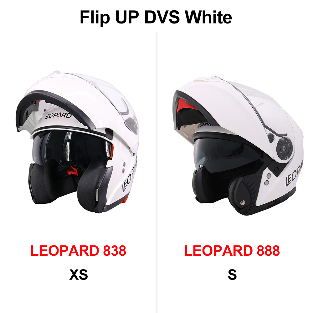 Leopard Outer Clear Visor LEO-888 Flip Up Motorbike Motorcycle Helmet 