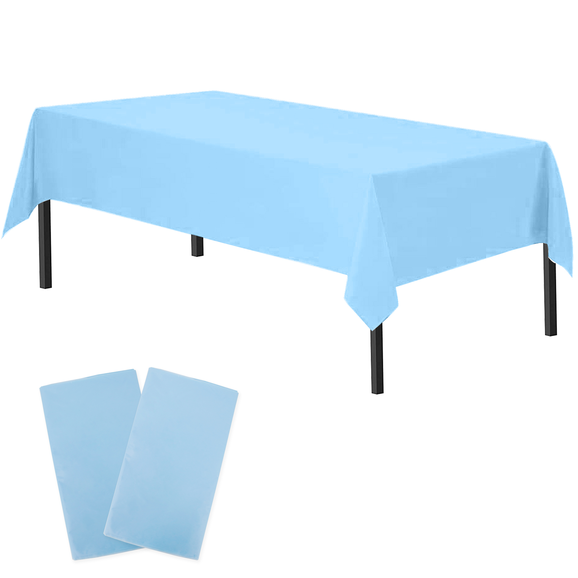 Time to Sparkle 2-24pcs 54 x108 inch Plastic Table Cloth Covers Party Wipe Clean - Picture 30 of 36