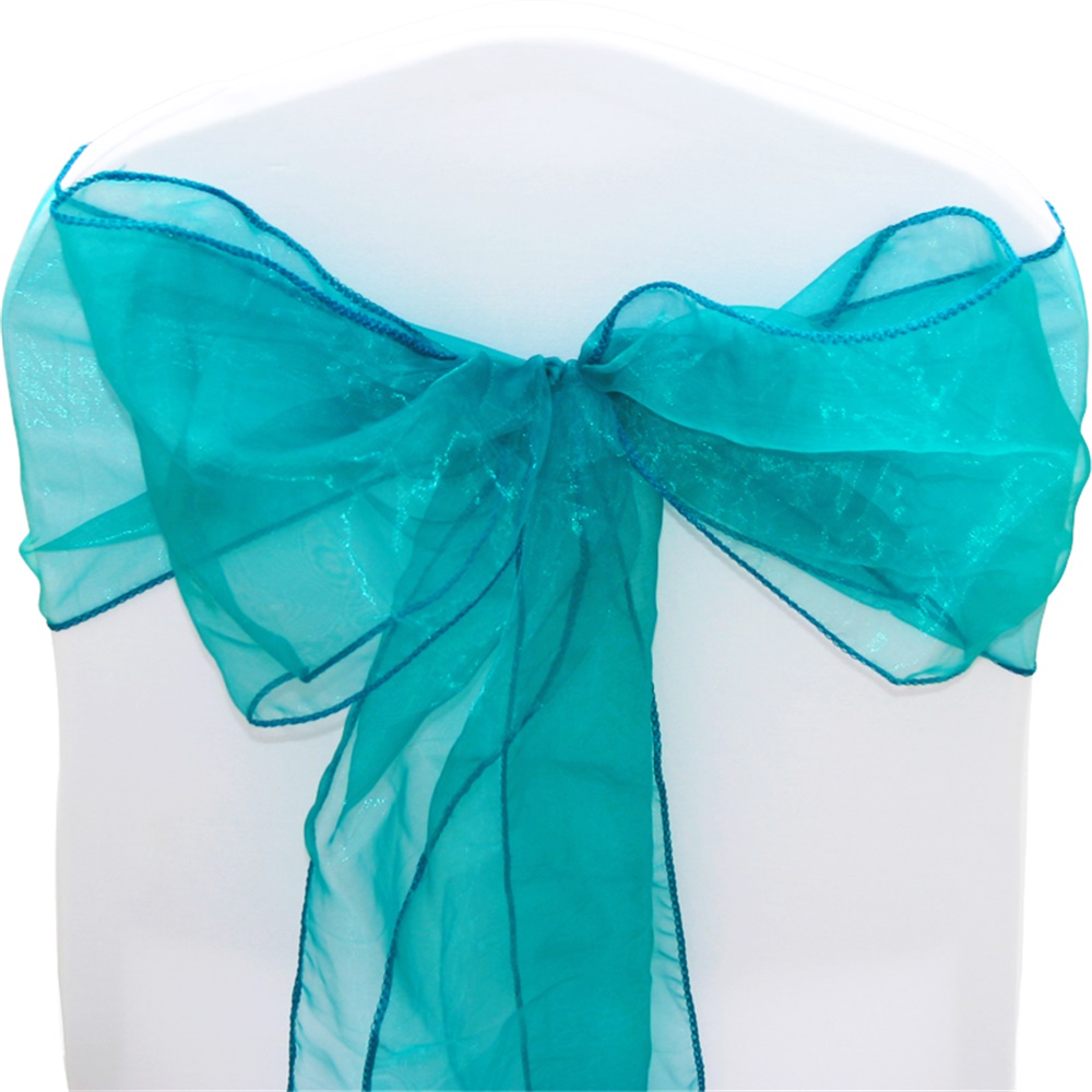 ORGANZA SASHES Chair Cover Sash Fuller Bow Wedding Anniversary Party