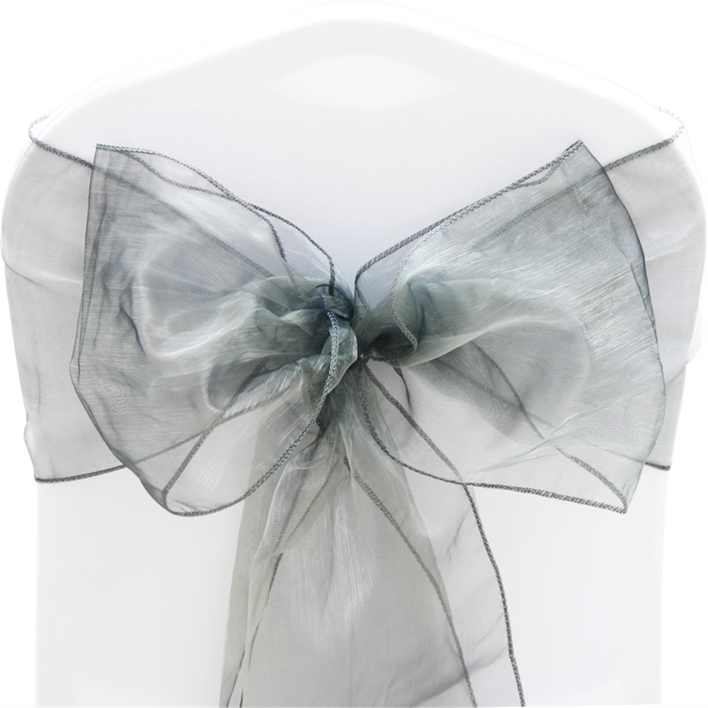 100 Organza Chair Covers Wider Sashes Fuller Bows Anniversary Party Decoration 