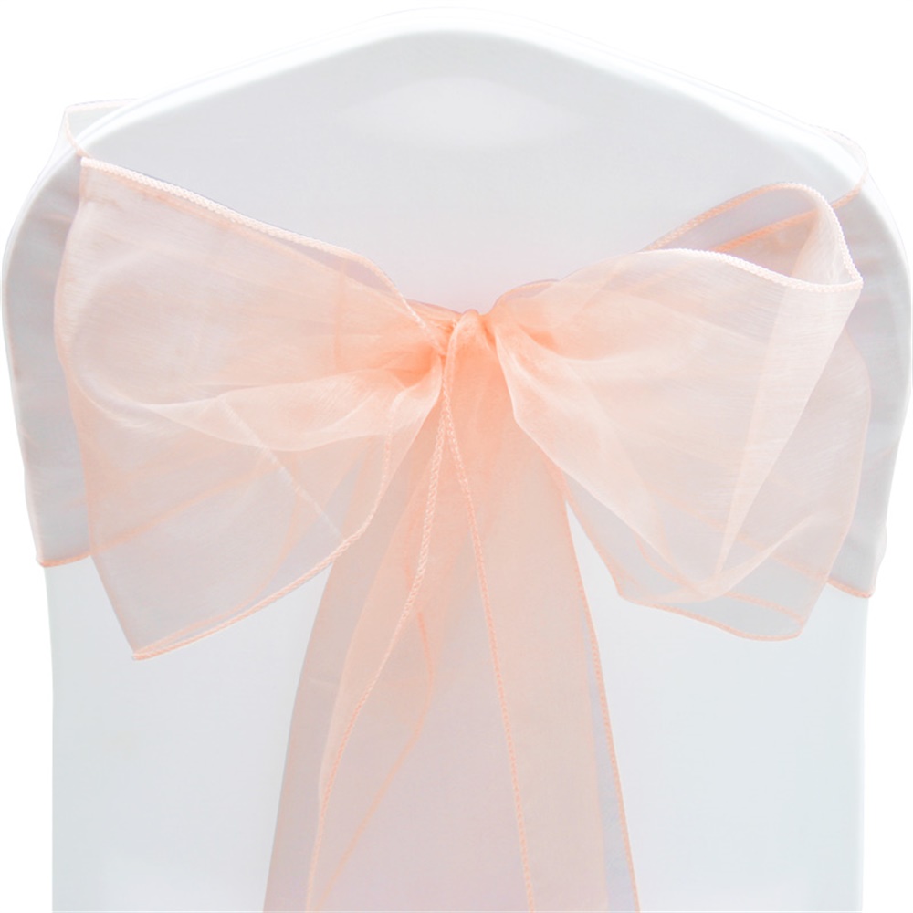 10-100x Organza Sashes Chair Cover Bow Sash WIDER FULLER BOWS Wedding Gown Party 