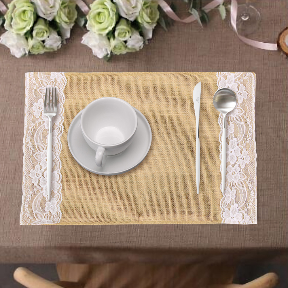 Hessian Lace Placemats