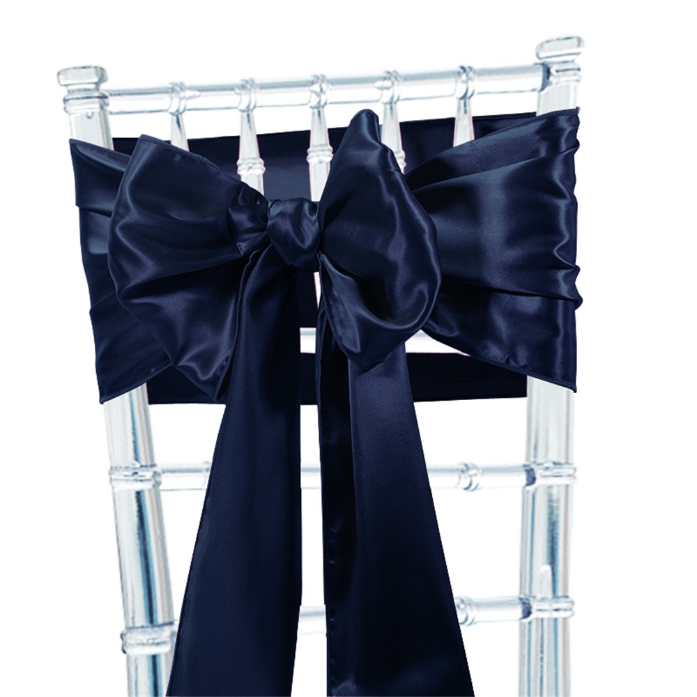 1 10 50 100 Satin Sashes Chair Cover Bow Sash Wider Fuller Bows Of
