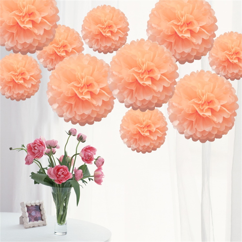 5/10pcs 6"8"10" Tissue Paper Pom Pom Flower Ball Wedding Party Home Outdoor 