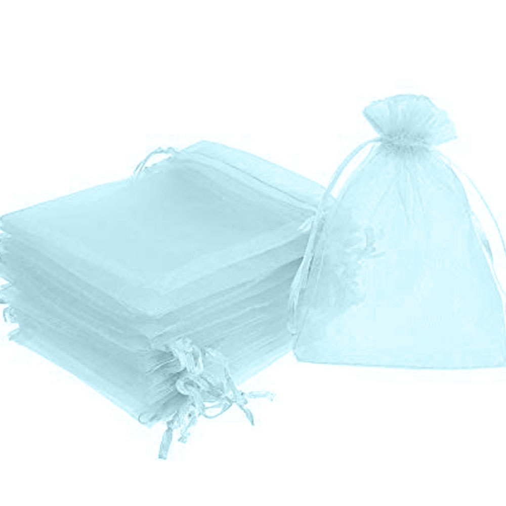 Aqua TtS 25pcs 5x7cm Organza Gift Bags Wedding Party Favour Jewellery Packing Pouches 