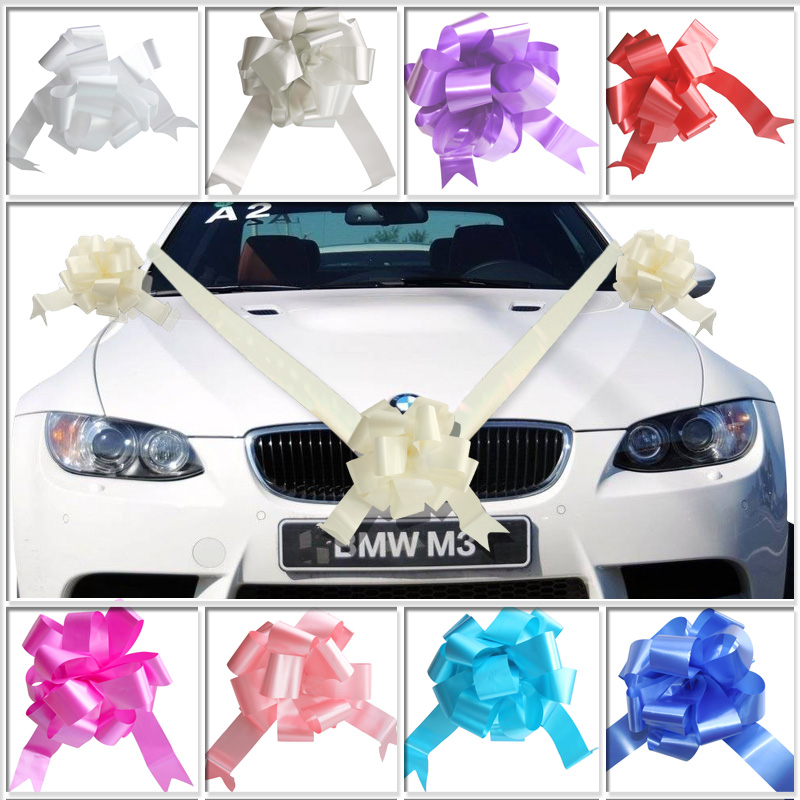 Wedding Car Decoration Kit 7m of Poly Ribbon & 1 x Large Pull Bow 9