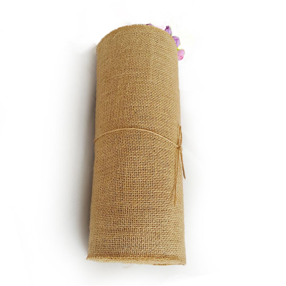 10M x 30CM Hessian Table Runners Hessian Roll Fabric Burlap Jute Rustic